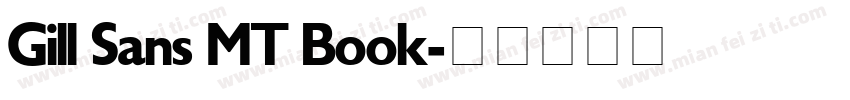 Gill Sans MT Book字体转换